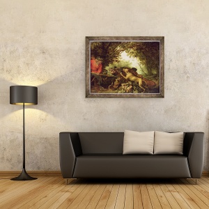 Tablou inramat - Roelandt Jacobsz Savery - Vanatoare de mistret, 60 x 80 cm - Img 2