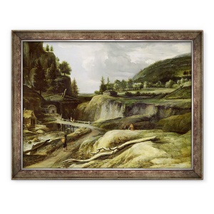 Tablou inramat - Roelandt Roghman - Peisaj rau scandinav, 70 x 90 cm