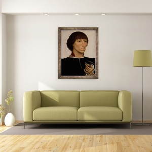 Tablou inramat - Rogier van der Weyden - Francesco dEste, 60 x 80 cm - Img 2