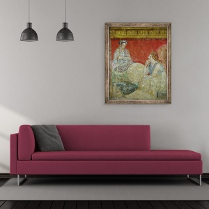 Tablou inramat - Roman - Pictura de la Villa Boscoreale, 50 x 60 cm - Img 2