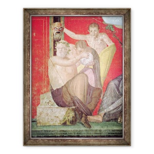 Tablou inramat - Roman - Silenus si tanarul satir, Zidul de Est, Oecus 5, 70 x 90 cm