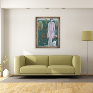 Tablou inramat - Ruth Addinall - Femeie in parc, 60 x 80 cm - Img 2