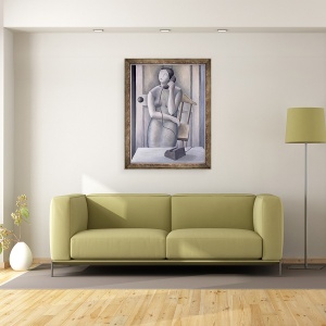 Tablou inramat - Ruth Addinall - Femeie la telefon, 60 x 80 cm - Img 2