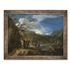 Tablou inramat - Salvator Rosa - Policrate si pescarul, 60 x 80 cm