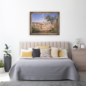 Tablou inramat - Samuel Palmer - O vedere a Romei Moderne in timpul carnavalului, 70 x 90 cm - Img 3