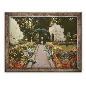 Tablou inramat - Santiago Rusinol i Prats - Glorieta II Gradina de la Aranjuez. Arbor II 1907, 60 x 80 cm