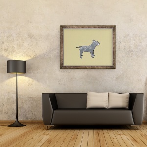 Tablou inramat - Sarah Thompson-Engels - Bull terrier, 60 x 80 cm - Img 2