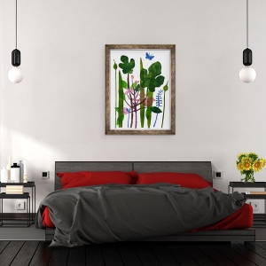 Tablou inramat - Sarah Thompson-Engels - Frunze de smochin, 60 x 80 cm - Img 3