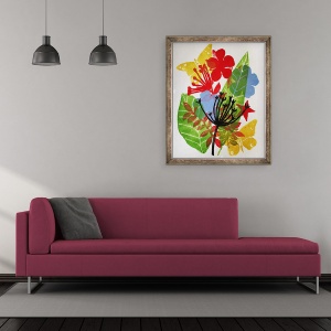 Tablou inramat - Sarah Thompson-Engels - Semanate si flori, 50 x 60 cm - Img 2