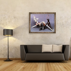 Tablou inramat - Scoala americana - Jucarii de la Circul Humpty Dumpty, 60 x 80 cm - Img 2