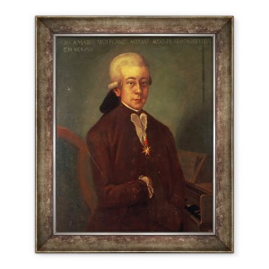 Tablou inramat - Scoala Austriaca - Portret De Wolfgang Amadeus Mozart, 70 x 85 cm