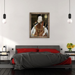 Tablou inramat - scoala engleza - Portret De Robert Dudley 1532-88 Earl De Leicester, 60 x 80 cm - Img 3
