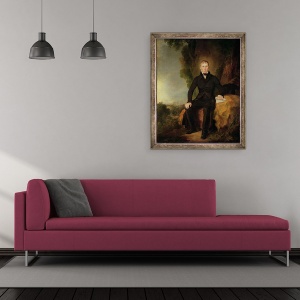 Tablou inramat - Scoala Engleza - Portretul lui John Loudon McAm 1756-1836, 50 x 60 cm - Img 2