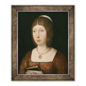 Tablou inramat - Scoala Flamanda - Portret De Isabella Catolic, Regina Castiliei, 50 x 60 cm