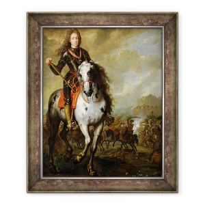 Tablou inramat - Scoala Flamanda - Portret ecvestru al Printului Eugene de Savoie 1663-1736 c.1700-10, 70 x 85 cm