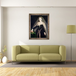 Tablou inramat - Scoala franceza - Agnes Sorel c.1422-50, 60 x 80 cm - Img 2
