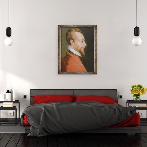Tablou inramat - Scoala franceza - Cardinalul Charles de Bourbon 1523-90, 70 x 90 cm - Img 3