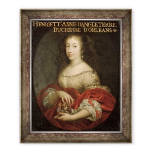 Tablou inramat - Scoala Franceza - Henrietta Anne 1644-70 Ducesa de Orleans, 50 x 60 cm