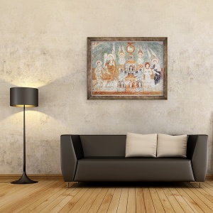 Tablou inramat - Scoala franceza - Ierusalimul ceresc, 60 x 80 cm - Img 2