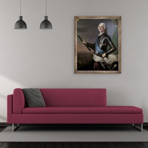 Tablou inramat - Scoala Franceza - Louis Francois Armand Vignerot du Plessis 1696-1788 Duce de Richelieu, 50 x 60 cm - Img 2