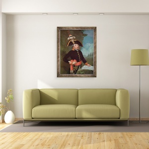 Tablou inramat - Scoala franceza - Portretul lui Andre Massena 1758-1817 General al Diviziei, 2 Frimaire, 60 x 80 cm - Img 2