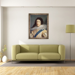 Tablou inramat - Scoala franceza - Portretul lui Gaston dOrleans 1608-60, 60 x 80 cm - Img 2