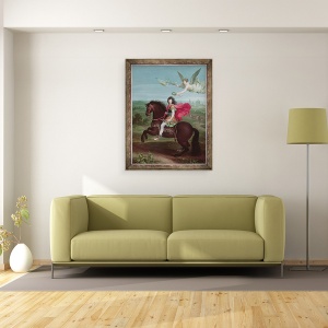 Tablou inramat - Scoala franceza - Portretul lui Ludovic al XIV-lea 1638-1715, 60 x 80 cm - Img 2