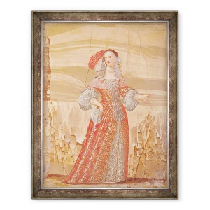 Tablou inramat - Scoala franceza - Portretul lui Madeleine Bejart 1618-72 in rolul lui Madelon in Les Precieus de Moliere 1622-73 dupa 1659, 60 x 80 cm