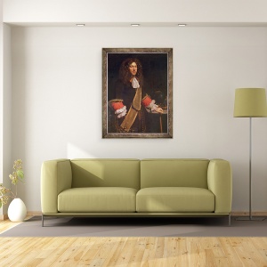 Tablou inramat - Scoala franceza - Portretul lui Vauban, 60 x 80 cm - Img 2
