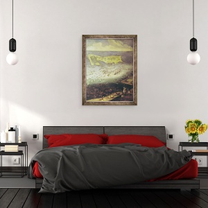 Tablou inramat - Scoala franceza - Ridicarea asediului de la Ile de Re I, 70 x 90 cm - Img 3