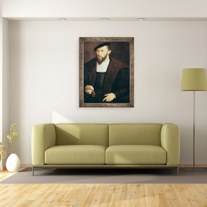 Tablou inramat - Scoala germana - Portret De Barbat, 60 x 80 cm - Img 2