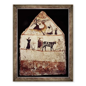 Tablou inramat - Scoala greaca - Gaudo Necropolis, 60 x 80 cm