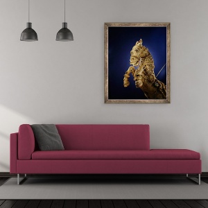 Tablou inramat - Scoala Indiana - Cal, 50 x 60 cm - Img 2