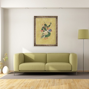 Tablou inramat - Scoala indiana - Kama, zeul iubirii, 60 x 80 cm - Img 2