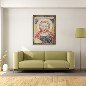 Tablou inramat - Scoala Italiana - Capul lui Hristos, 60 x 80 cm - Img 2