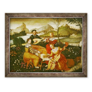 Tablou inramat - Scoala Italiana - Concertul Outdoor, 60 x 80 cm