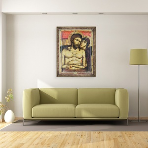 Tablou inramat - Scoala Italiana - Pieta, 60 x 80 cm - Img 2