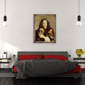 Tablou inramat - Scoala Italiana - Portretul unui barbat, 70 x 90 cm - Img 3
