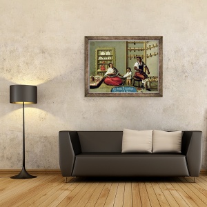 Tablou inramat - Scoala Mexicana - Un negru si sotia sa indianca americana, 60 x 80 cm - Img 2