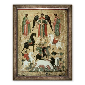 Tablou inramat - Scoala Novgorod - SS. Florus si Laurus, 60 x 80 cm