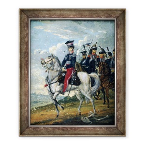 Tablou inramat - Scoala Poloneza - Printul Josef Anton Poniatowski 1763-1813 cu ghiduri, 50 x 60 cm