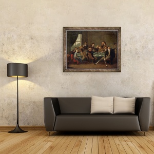 Tablou inramat - Scoala Rusa - Casa de jocuri de noroc, 60 x 80 cm - Img 2