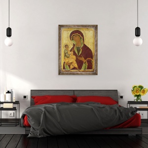 Tablou inramat - Scoala Rusa - Fecioara si copilul I, 70 x 90 cm - Img 3