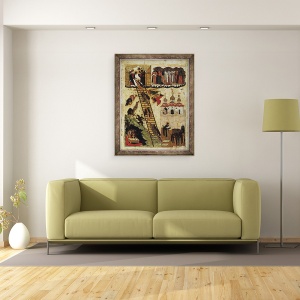 Tablou inramat - Scoala Rusa - Scara cereasca a Sfantului Ioan Climacus, 60 x 80 cm - Img 2