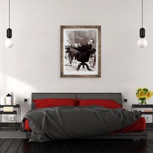 Tablou inramat - Sem - Georges Courteline 1858-1929 g/c pe hartie, 60 x 80 cm - Img 2