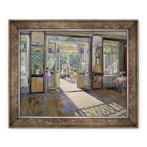 Tablou inramat - Sergei Arsenevich Vinogradov - intr-o casa, 50 x 60 cm