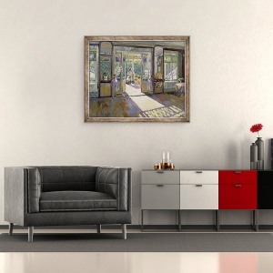 Tablou inramat - Sergei Arsenevich Vinogradov - intr-o casa, 50 x 60 cm - Img 2