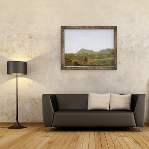 Tablou inramat - Simon Alexandre Clement Denis - Vedere langa Napoli, 60 x 80 cm - Img 2