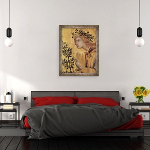 Tablou inramat - Simone Martini - Buna Vestire cu Sfanta Margareta si Sfantul Asano, detaliu al Arhanghelului Gavril, 70 x 90 cm - Img 3