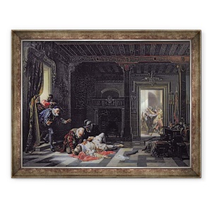 Tablou inramat - Stanislaus von Chlebowski - Moartea Printului de Orange, 60 x 80 cm